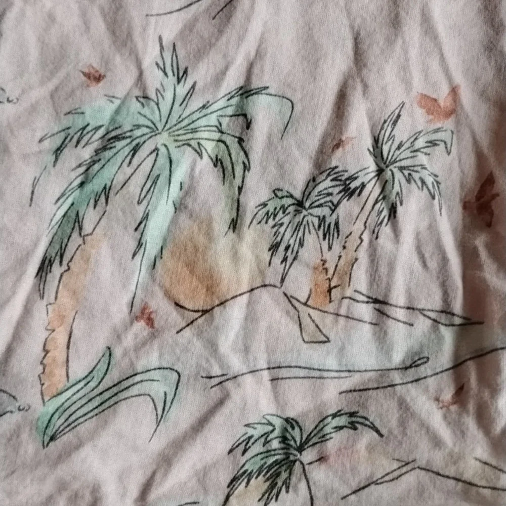 Two Zara Carter's 100% Cotton Button Down Shirt 2Y-3Y 2T Bugs Palm Trees